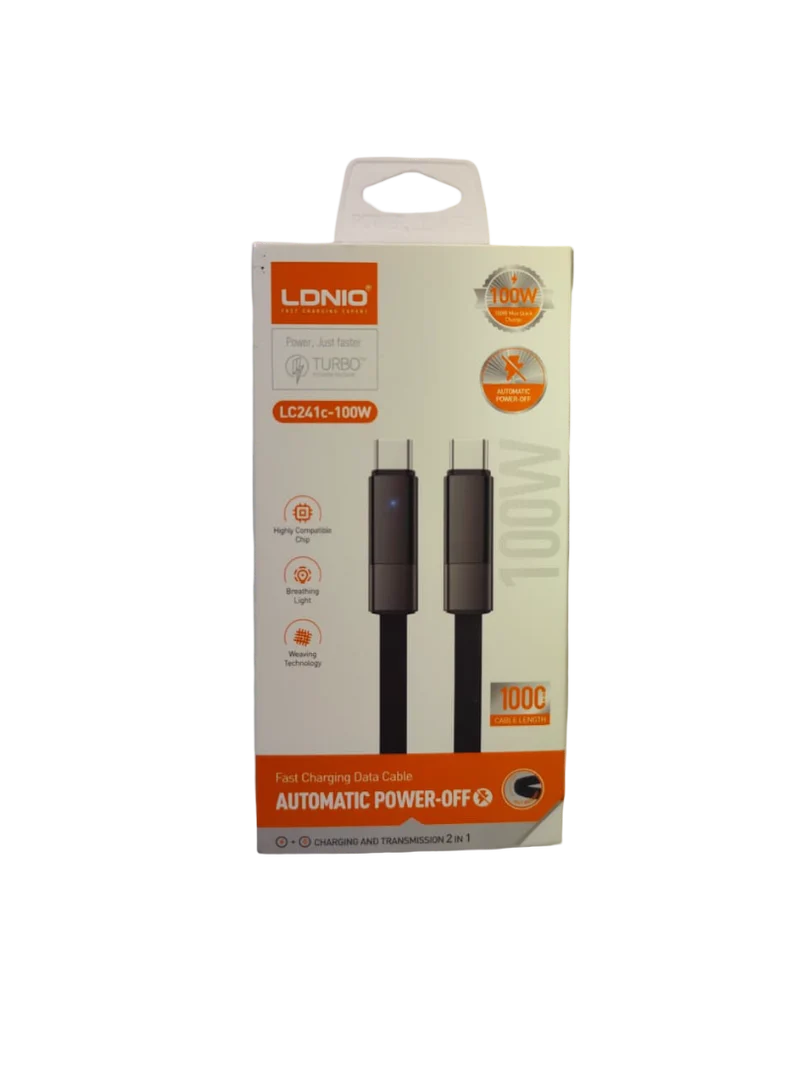 LDNIO LC241C – Cable USB-C a USB-C 100W con apagado automático