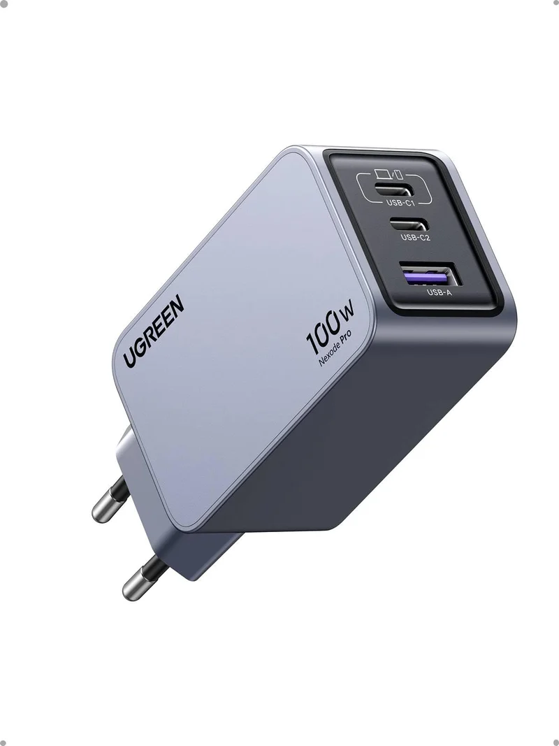 UGREEN Nexode Pro Cargador rápido GaN mini 100W de 3 puertos