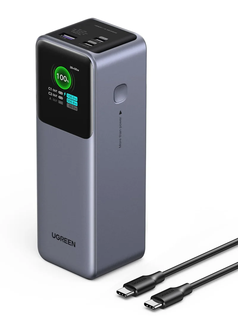 UGREEN Nexode Power Bank 25000mAh 200W con pantalla digital inteligente