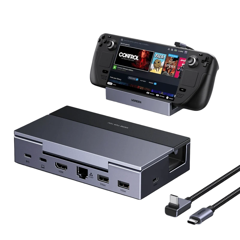 UGREEN Steam Deck Docking Station (6-in-1, 4K@120Hz, 100W, Gigabit Ethernet)