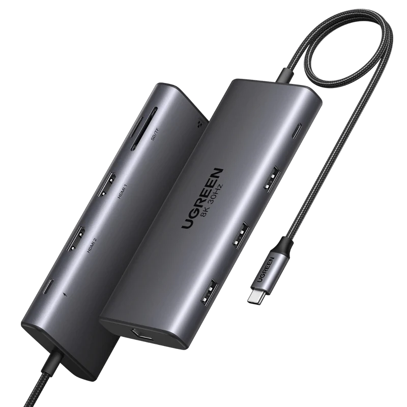 UGREEN Revodok Pro 210 10-in-1 USB-C Hub (Dual HDMI 4K@60Hz, 100W PD)