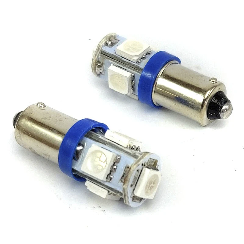 Lampara Ba9S 5 Led 5050 Azul x2 Un