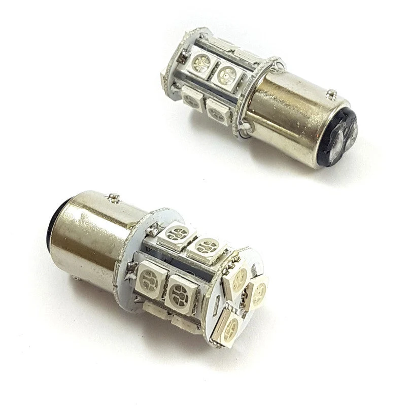 Lampara S25 13 Led Roja 2 Polos x2 Un
