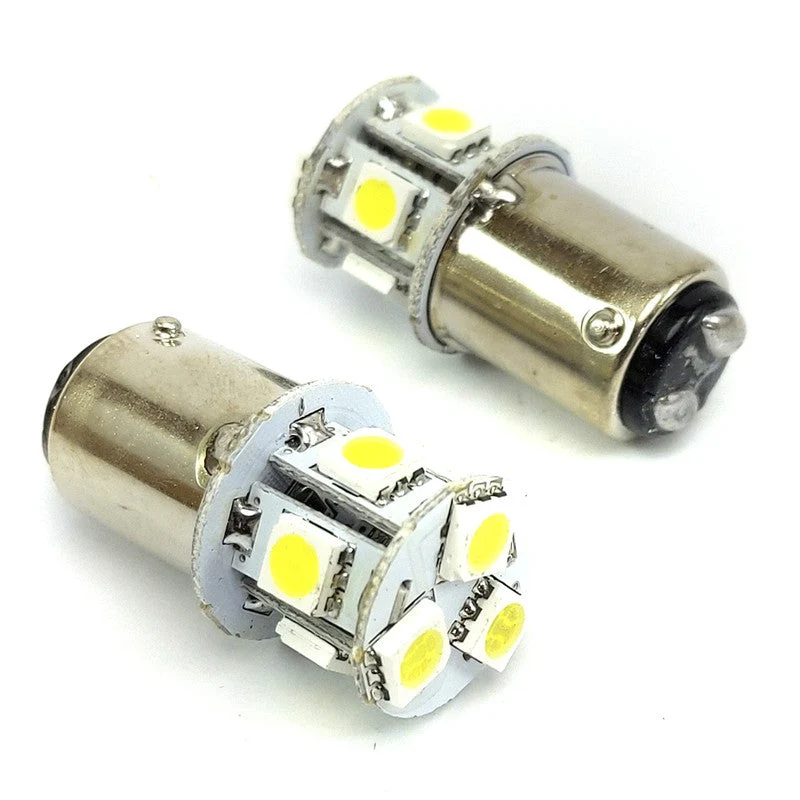 Lampara S25 8 Led Blanca 2 Polos x2 Un