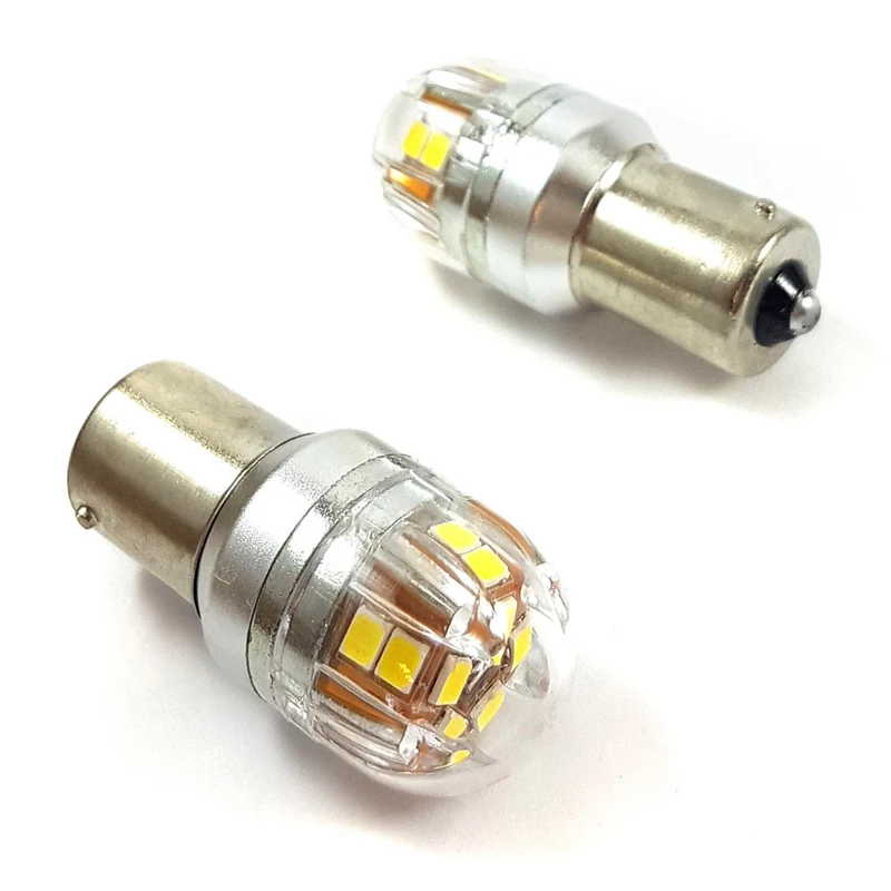 Lámpara S25 BA15S 15 LED Canbus Blanca 12V 24V x2 Un