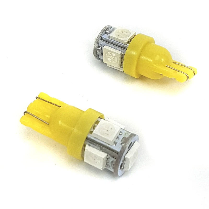 Lampara T10 5 Led Ambar 3528 x2 Un