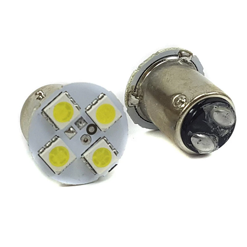 Lampara S25 4 Led Blanca 2 Polos Frontal x2 Un