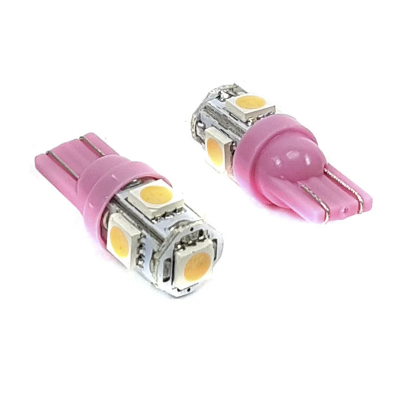 Lampara T10 5 Led Rosado Pink 5050 x2 Un