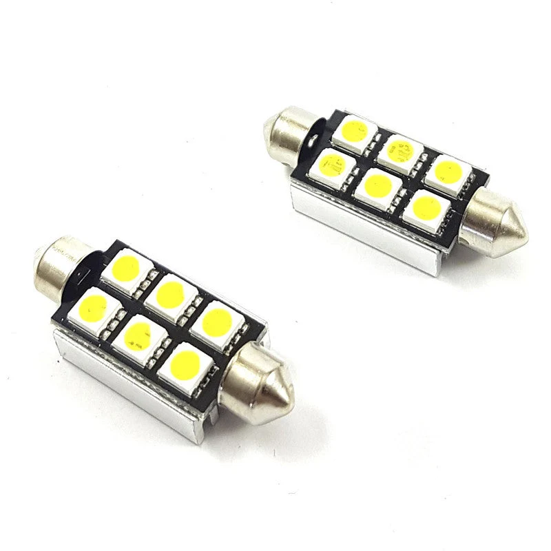 Lampara Tubular 6 Led Blanca Canbus 11x42 x2 Un