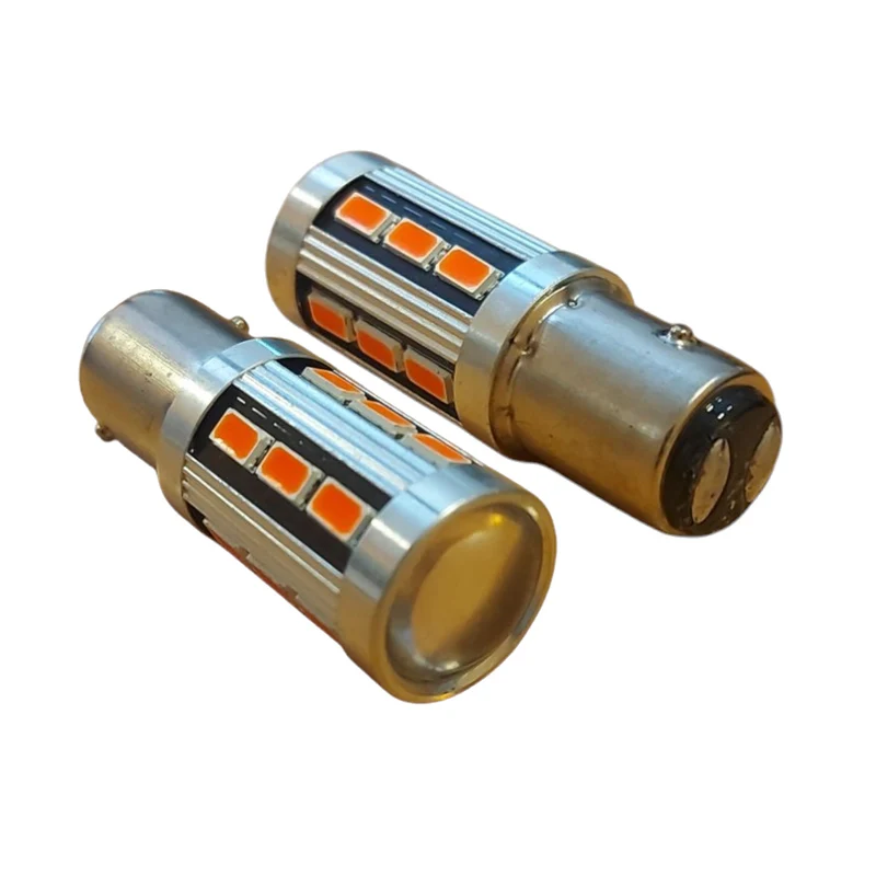 Lampara S25 18 Led Roja 2 Polos Canbus Flash