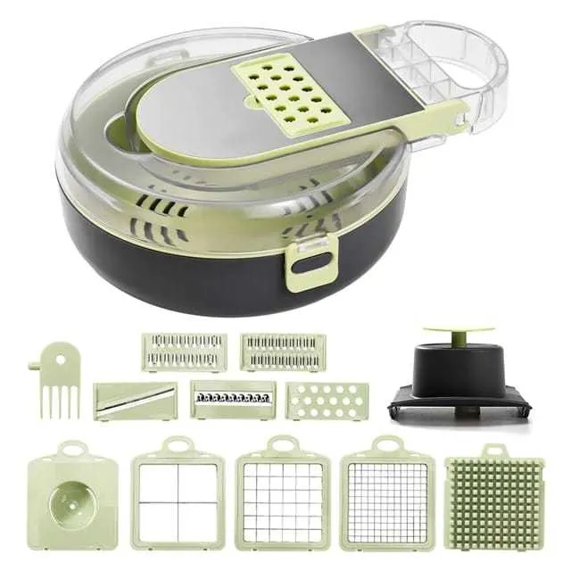 Picadora Profesional Multifuncional 🥗 COOK FAST 🥒 (8 Cuchillas para resultados profesionales)