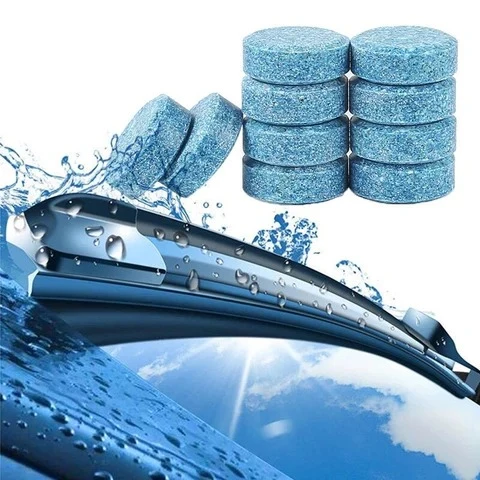 Caja x10 Pastillas Limpia Parabrisas 🚘 CAR CLEAN 💦 (Efecto Desempañante y lubricante)
