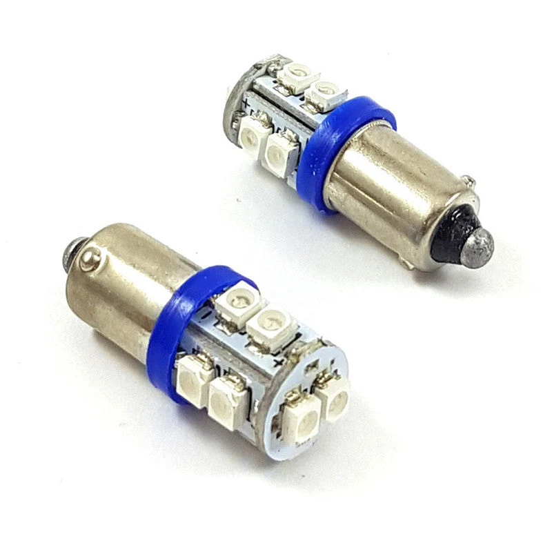 Lampara Ba9S 10 Led 3528 Azul Canbus x2 Un