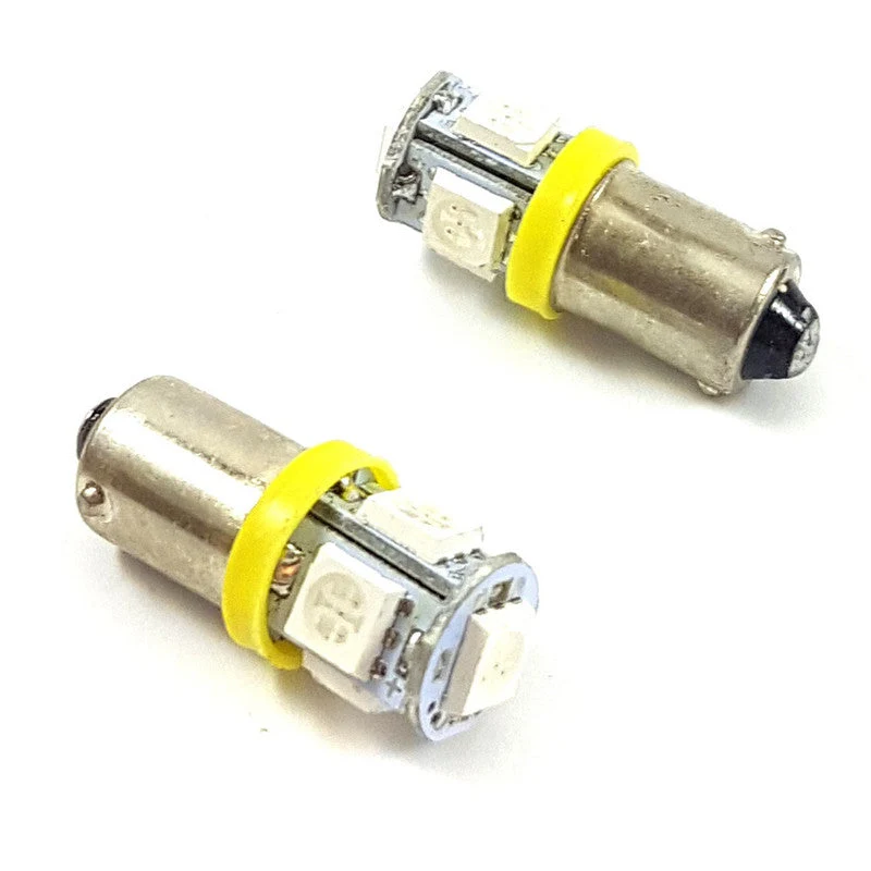 Lampara Ba9S 5 Led 5050 Ambar x2 Un