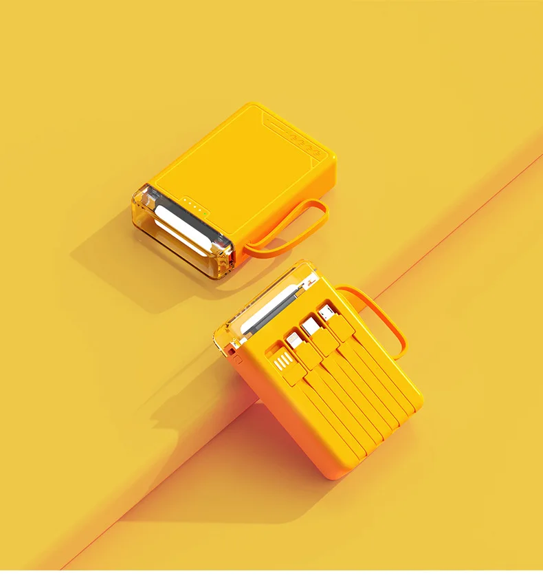 Mini Cute Built-in Cable LED Powerbank