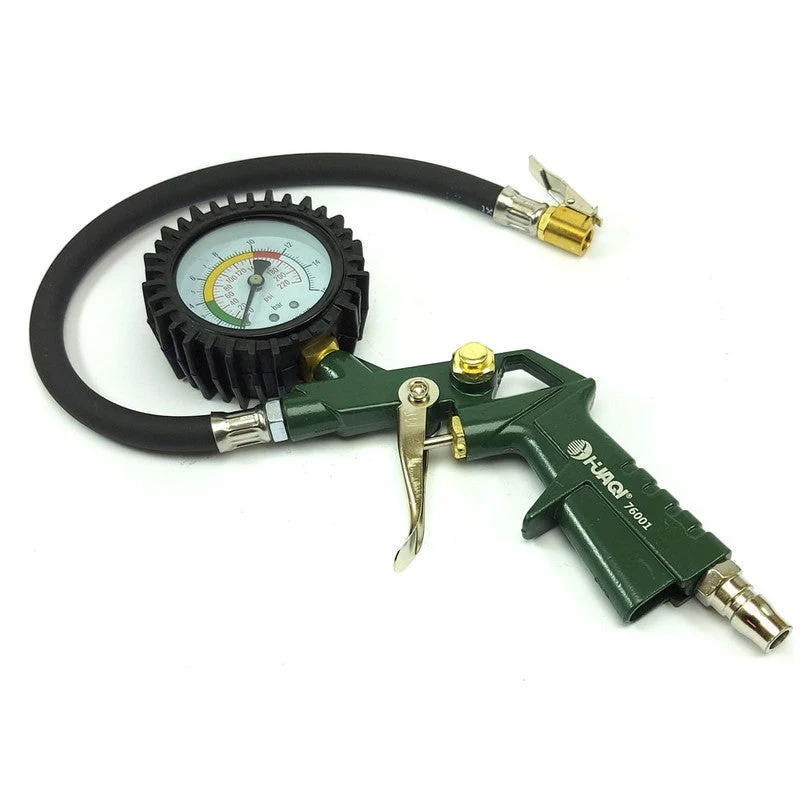 Pistola Aire P/Compresor P/Inflar Neumaticos Con Manometro