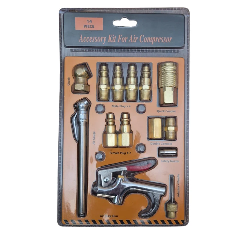 Kit Accesorios para Compresor 14 Piezas 1/4 NPT