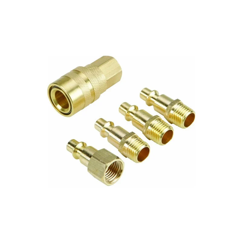 Kit Acoples 1/4 Mangueras Aire 1 Hembra + 4 Machos