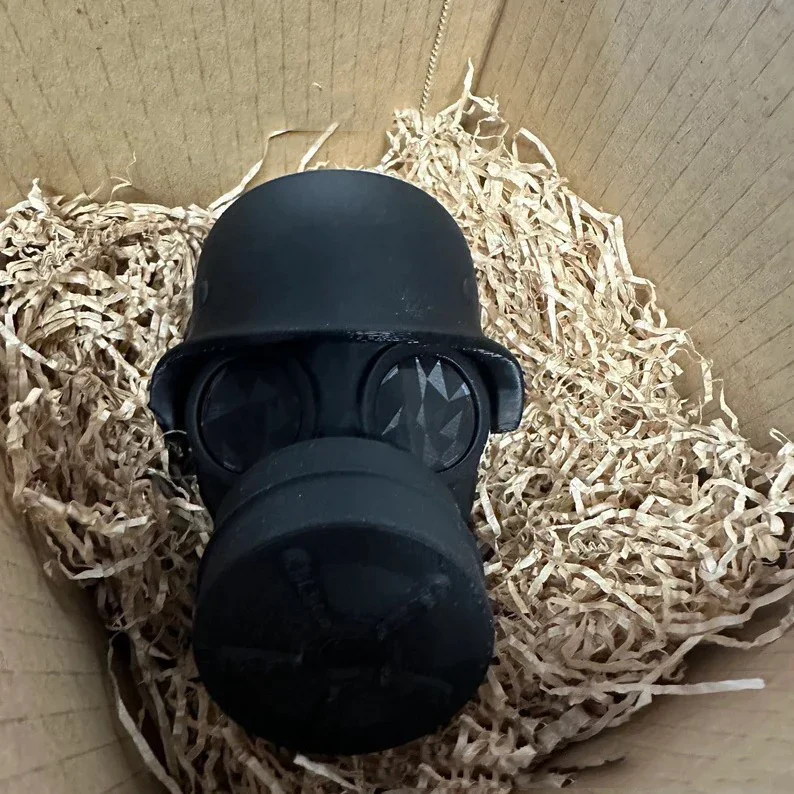 Black Gas Mask Helmet Trailer Hitch Cover