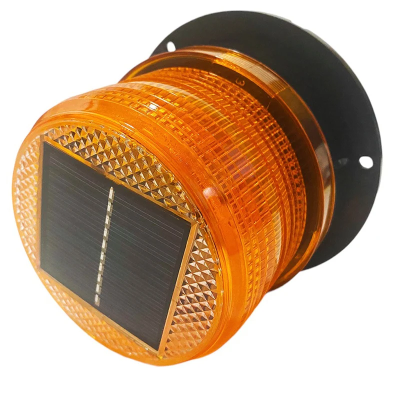 Baliza Magnética Solar Ámbar LED Estroboscópica