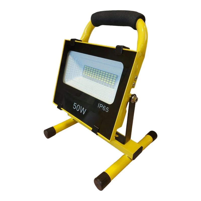 Faro Trabajo Led Recargable Con Base