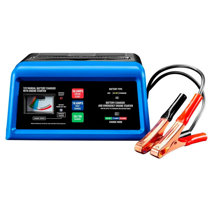Cargador Bateria 12V Automático 2-10 Amp con Arrancador