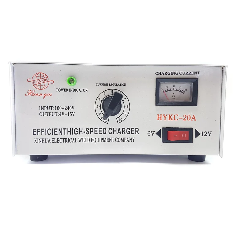 Cargador de Batería 20A 6V/12V con Potencia Variable