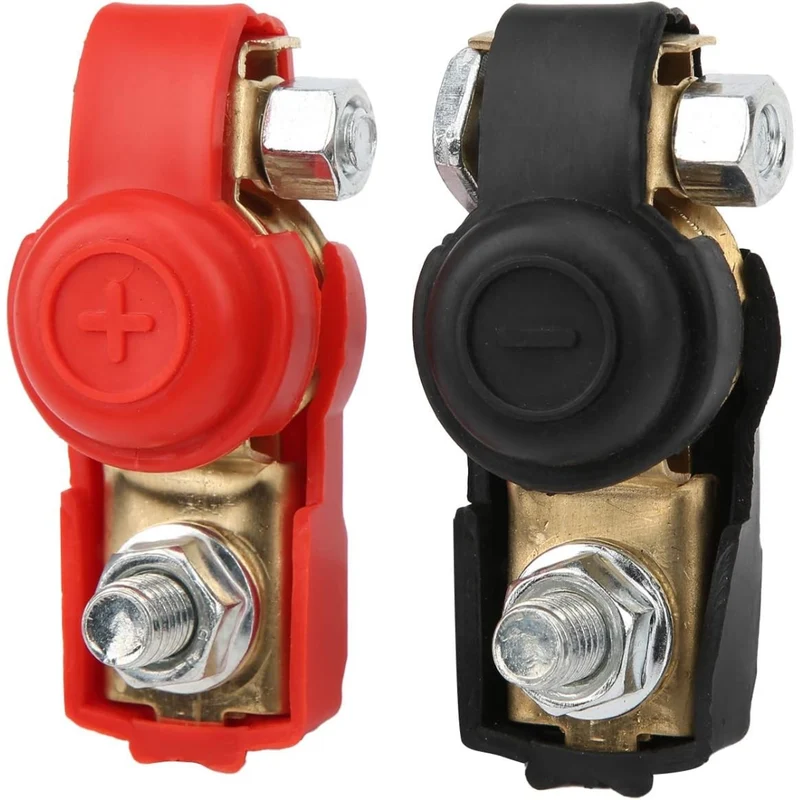 Terminales batería auto cobre puro semi aislados