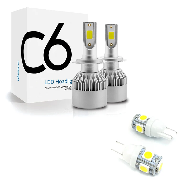 Kit Lámparas LED H4 36W (18W) 12/24V + 2 T10 Blanca 5050