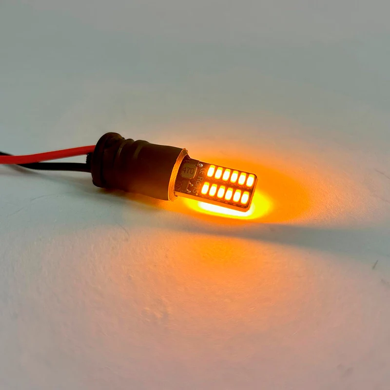 Lampara T10 Led 12-24V Canbus Plana 24 Leds x2 Un - Ver Colores